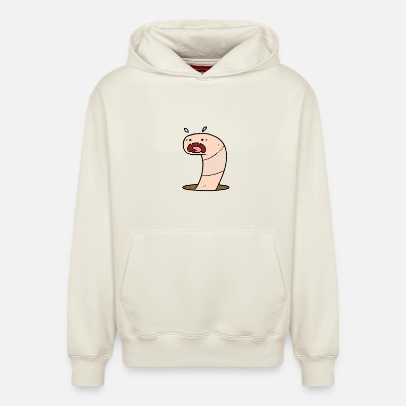 Ver mobile - Sweat à capuche unisexe décontracté en coton biologique – de SPREAD - blanc cassé