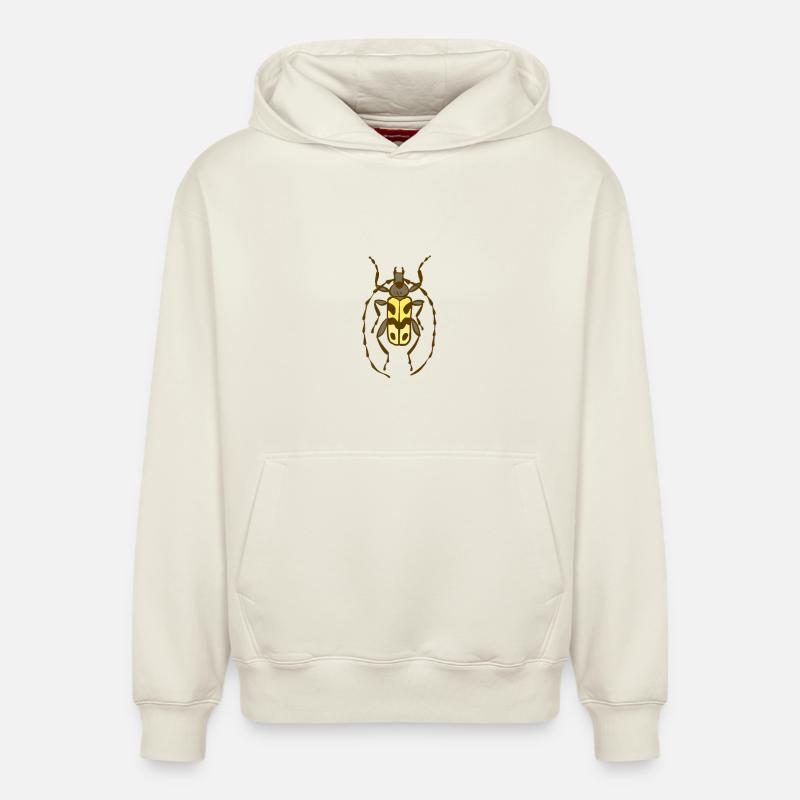 Longicorne élégant - Sweat à capuche unisexe décontracté en coton biologique – de SPREAD - blanc cassé