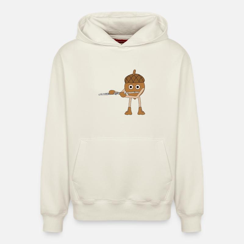 Sillet de flûte - Sweat à capuche unisexe décontracté en coton biologique – de SPREAD - blanc cassé