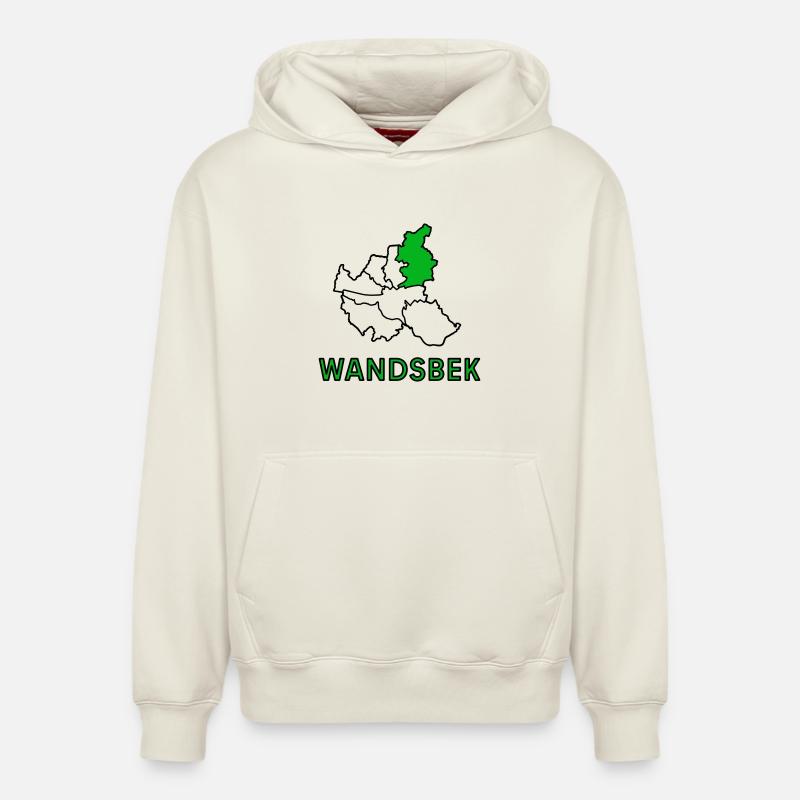 Wandsbek, un quartier de Hambourg - Sweat à capuche unisexe décontracté en coton biologique – de SPREAD - blanc cassé
