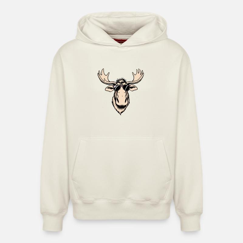 Élan - Sweat à capuche unisexe décontracté en coton biologique – de SPREAD - blanc cassé