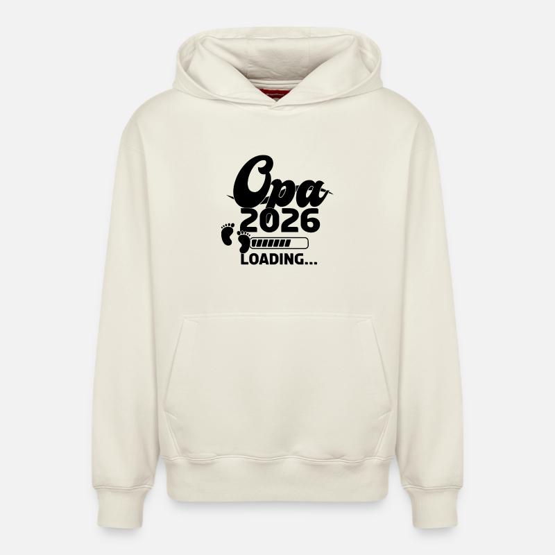 Opa 2026 Loading - Relaxed Unisex Organic Hoodie – von SPREAD - Naturweiß