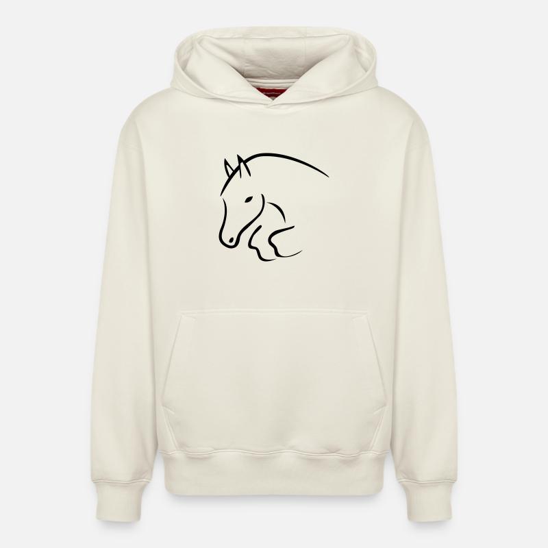 magic13 - Sweat à capuche unisexe décontracté en coton biologique – de SPREAD - blanc cassé