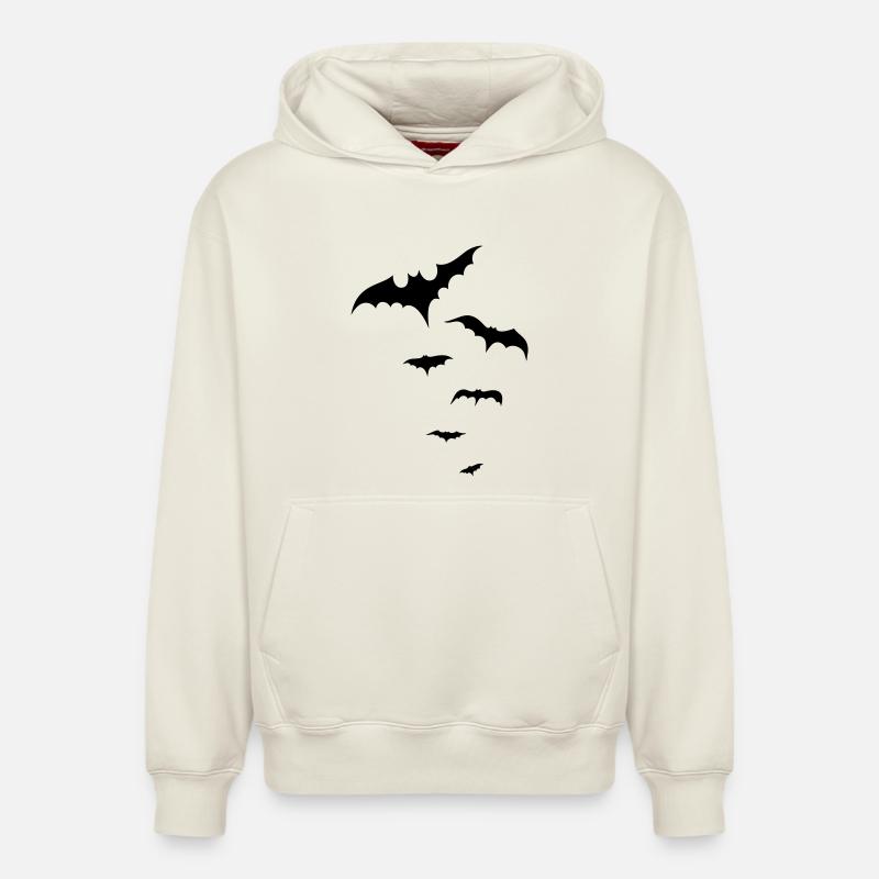 Les chauves-souris d’Halloween, a demandé - Sweat à capuche unisexe décontracté en coton biologique – de SPREAD - blanc cassé