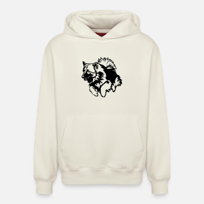 Wolfsspitz - Relaxed Unisex Organic Hoodie – by SPREAD - off white