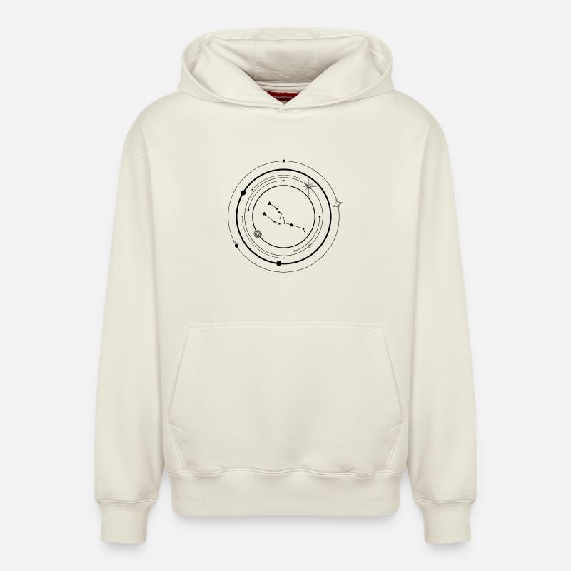 Étoile d’encre de minuit - Sweat à capuche unisexe décontracté en coton biologique – de SPREAD - blanc cassé