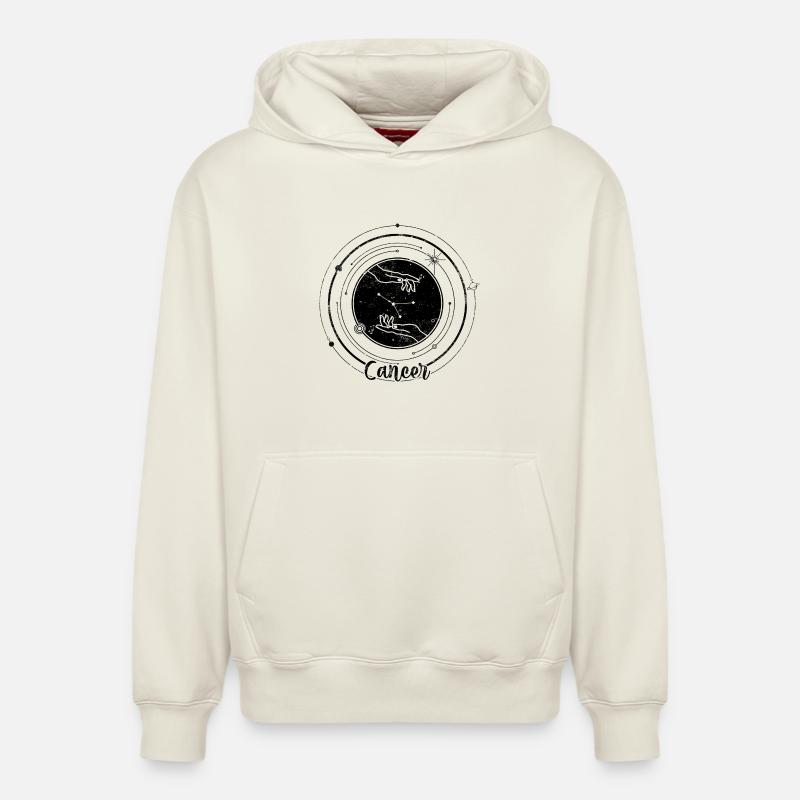 Silhouette de l’Étincelle de Minuit - Sweat à capuche unisexe décontracté en coton biologique – de SPREAD - blanc cassé