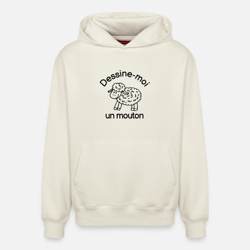 mouton, petit prince - Sweat à capuche unisexe décontracté en coton biologique – de SPREAD - blanc cassé