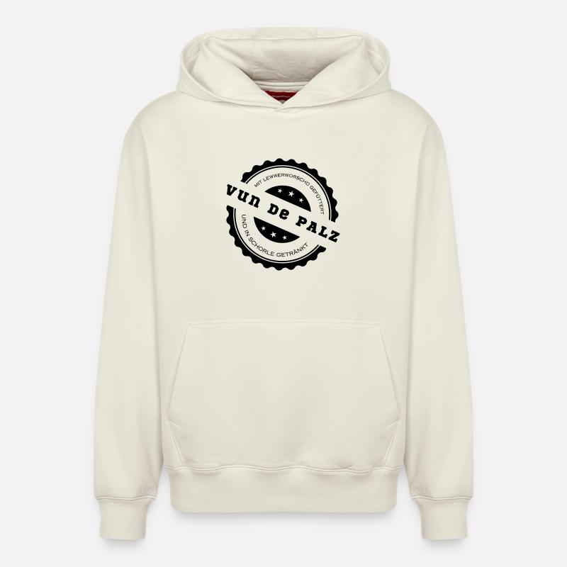 certifié - Sweat à capuche unisexe décontracté en coton biologique – de SPREAD - blanc cassé