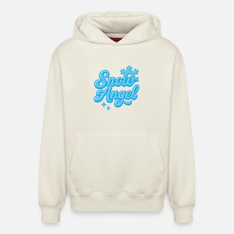 snow angle / y2k statement design - Relaxed Unisex Organic Hoodie – von SPREAD - Naturweiß