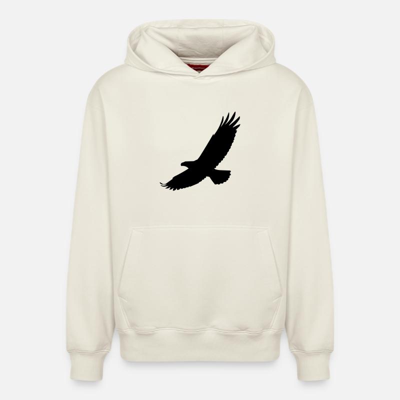 Faucon en vol - Sweat à capuche unisexe décontracté en coton biologique – de SPREAD - blanc cassé