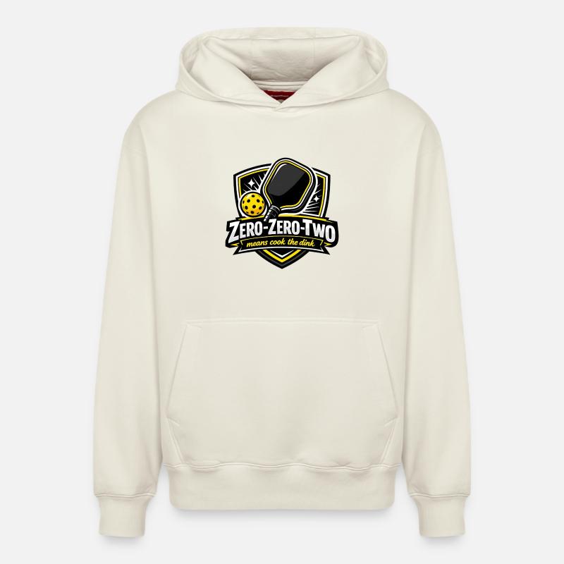 Zero-Zero-Two Pingpong Sieg Design - Relaxed Unisex Organic Hoodie – von SPREAD - Naturweiß