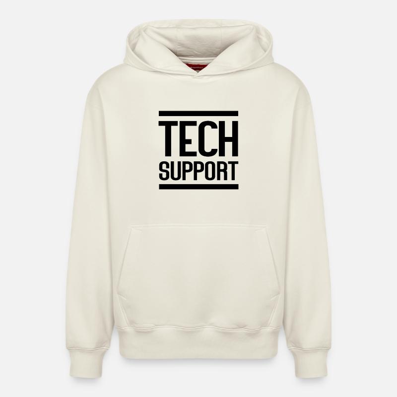 Tech Support - Relaxed Unisex Organic Hoodie – by SPREAD - off white