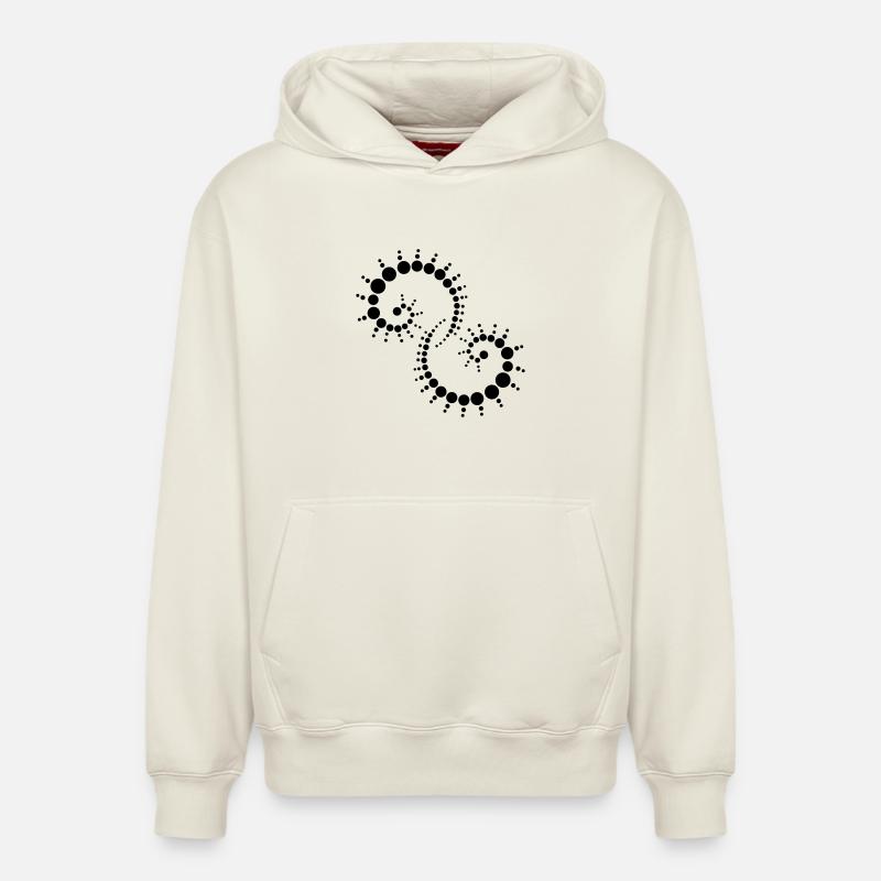 fossil2 - Sweat à capuche unisexe décontracté en coton biologique – de SPREAD - blanc cassé