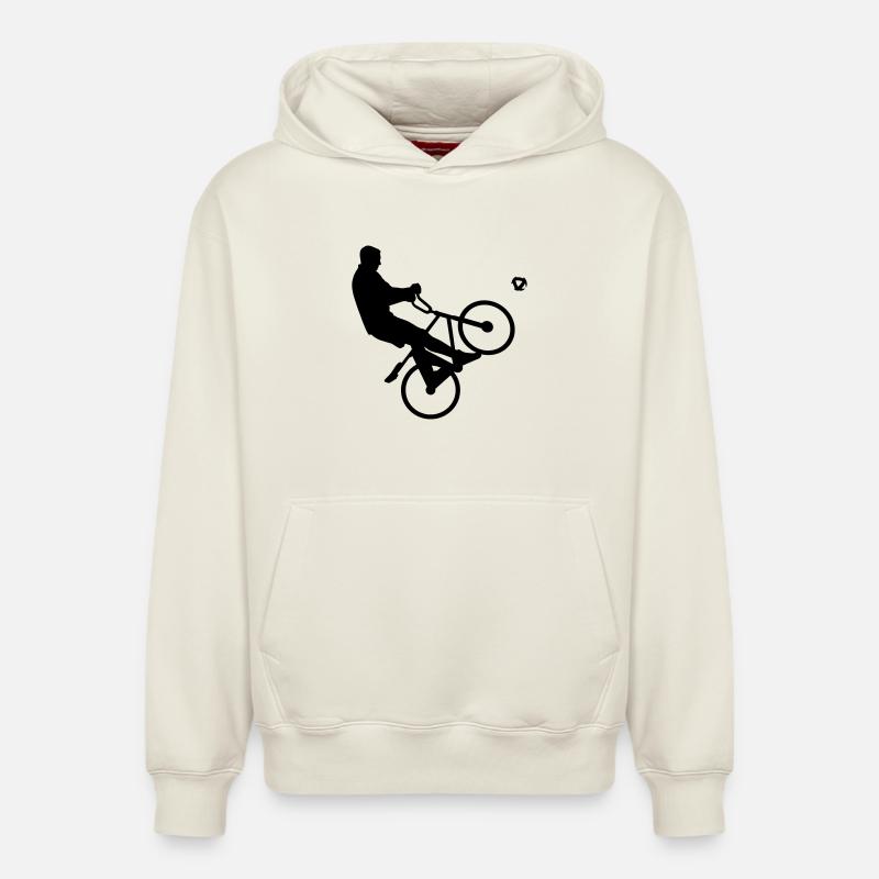 Cycle ball - Sweat à capuche unisexe décontracté en coton biologique – de SPREAD - blanc cassé