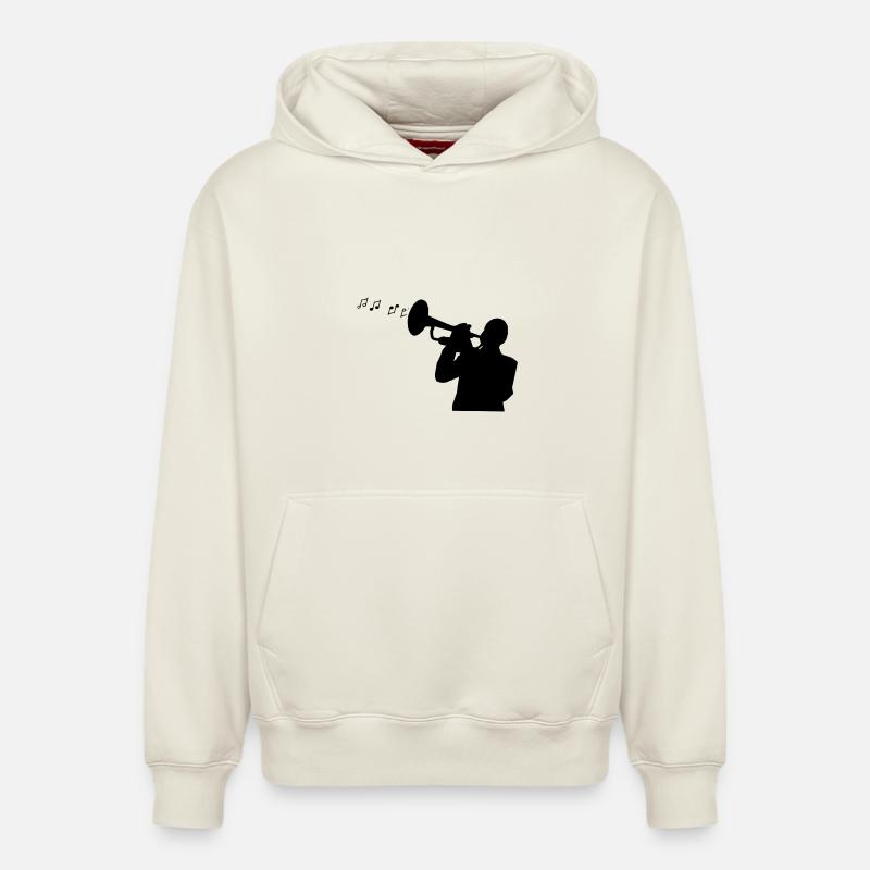 musique jazz - Sweat à capuche unisexe décontracté en coton biologique – de SPREAD - blanc cassé