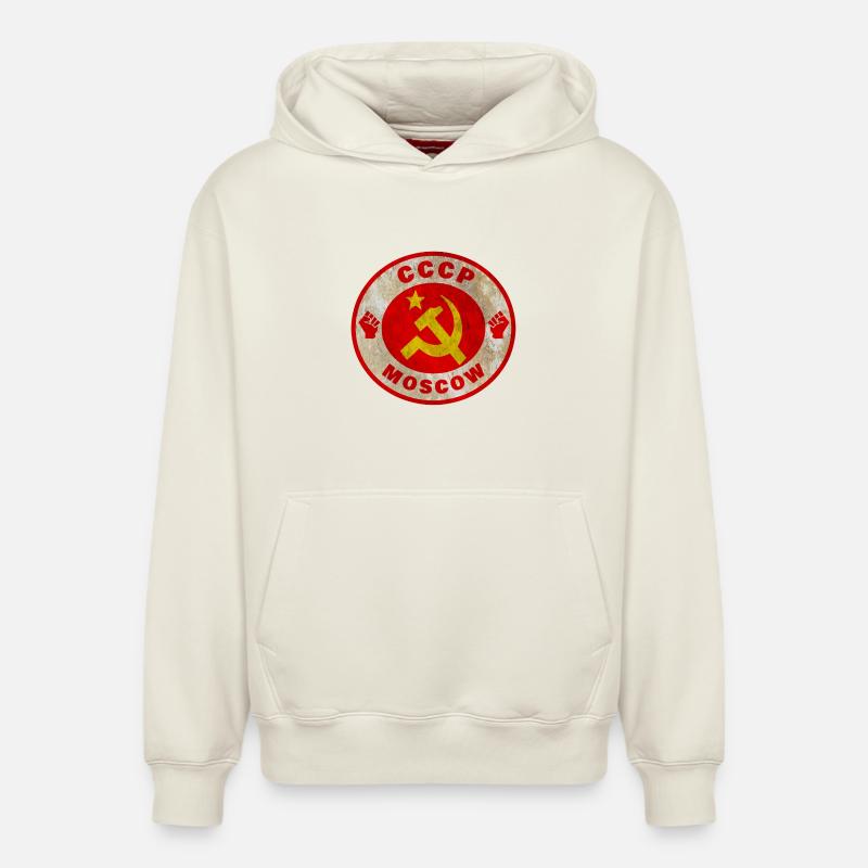 Union soviétique / Cadeau / Idée de cadeau - Sweat à capuche unisexe décontracté en coton biologique – de SPREAD - blanc cassé