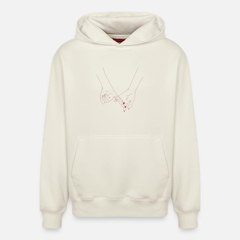 Amour infini - Sweat à capuche unisexe décontracté en coton biologique – de SPREAD - blanc cassé
