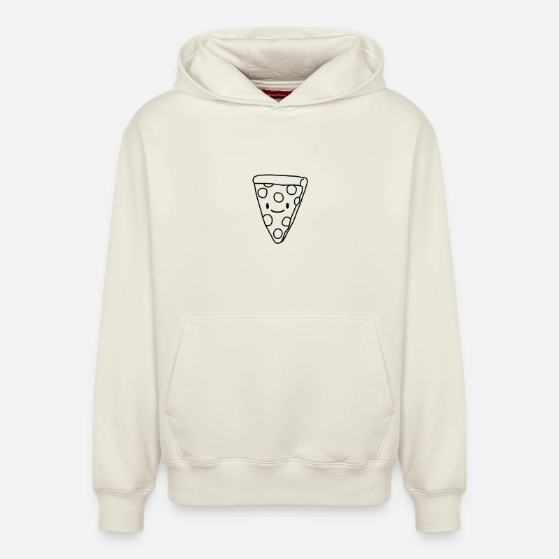 Pizza - Sweat à capuche unisexe décontracté en coton biologique – de SPREAD - blanc cassé