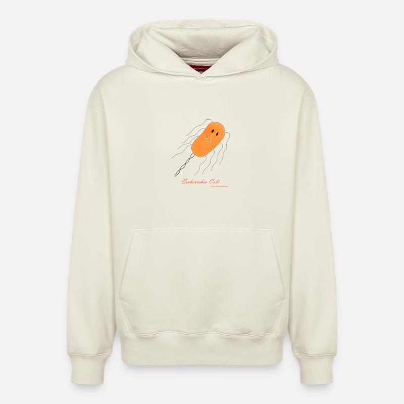 E. coli / Escherichia coli - bactérie - Sweat à capuche unisexe décontracté en coton biologique – de SPREAD - blanc cassé