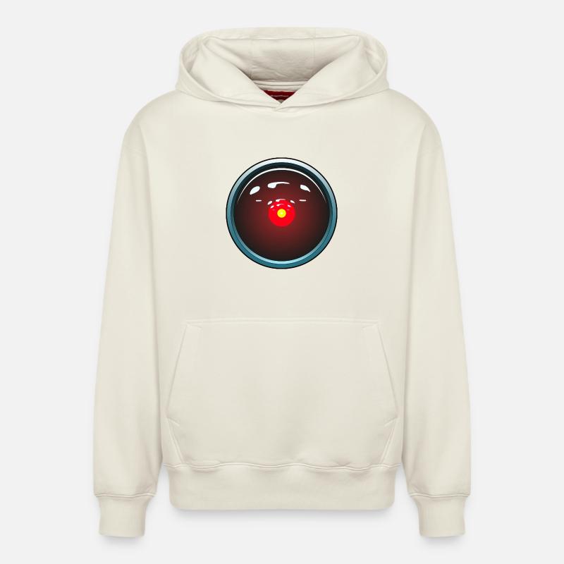 HAL9000 - Sweat à capuche unisexe décontracté en coton biologique – de SPREAD - blanc cassé