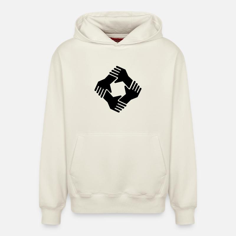 ensemble - Sweat à capuche unisexe décontracté en coton biologique – de SPREAD - blanc cassé