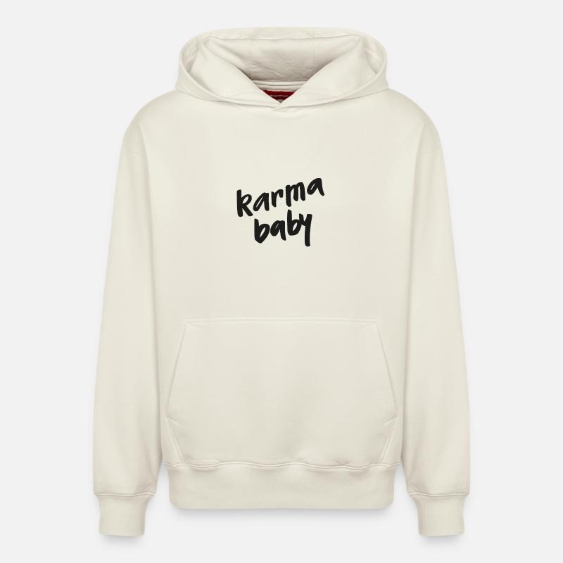 Karma bébé - Sweat à capuche unisexe décontracté en coton biologique – de SPREAD - blanc cassé