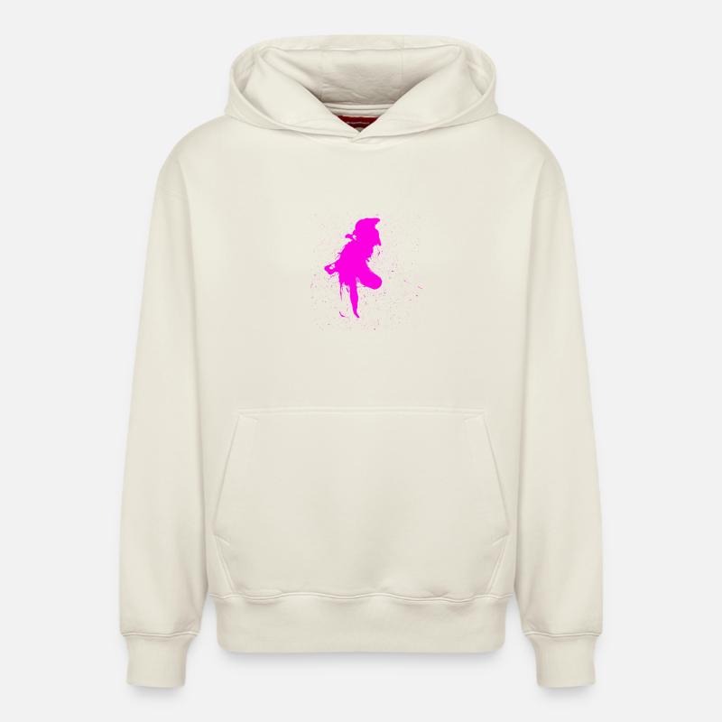 tache de couleur - Sweat à capuche unisexe décontracté en coton biologique – de SPREAD - blanc cassé