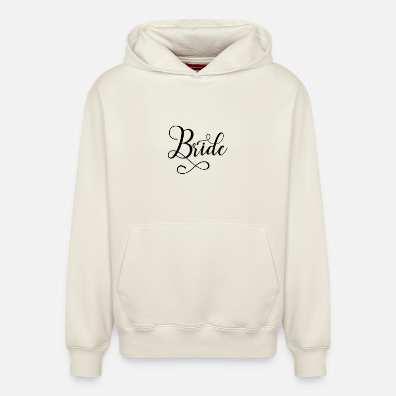 Bride - bride to be - Sweat à capuche unisexe décontracté en coton biologique – de SPREAD - blanc cassé