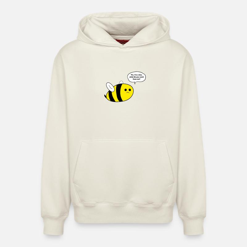 Épais cadeau d'abeille - Sweat à capuche unisexe décontracté en coton biologique – de SPREAD - blanc cassé