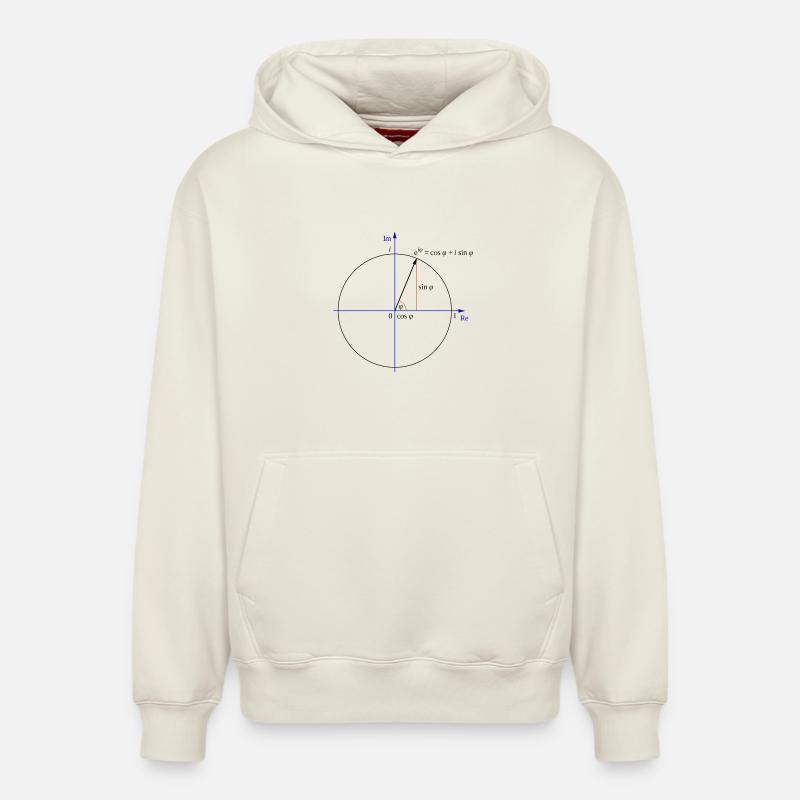 Formule d'Euler - Sweat à capuche unisexe décontracté en coton biologique – de SPREAD - blanc cassé