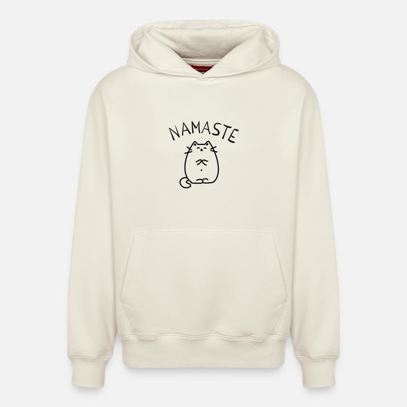 yoga - Sweat à capuche unisexe décontracté en coton biologique – de SPREAD - blanc cassé