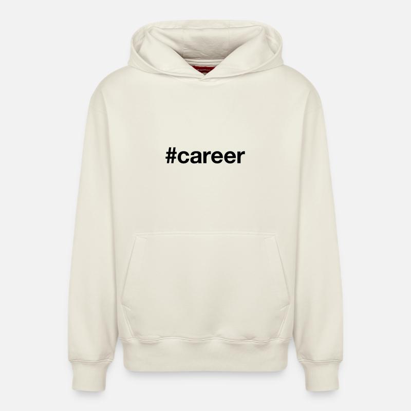 CARRIÈRE - Sweat à capuche unisexe décontracté en coton biologique – de SPREAD - blanc cassé