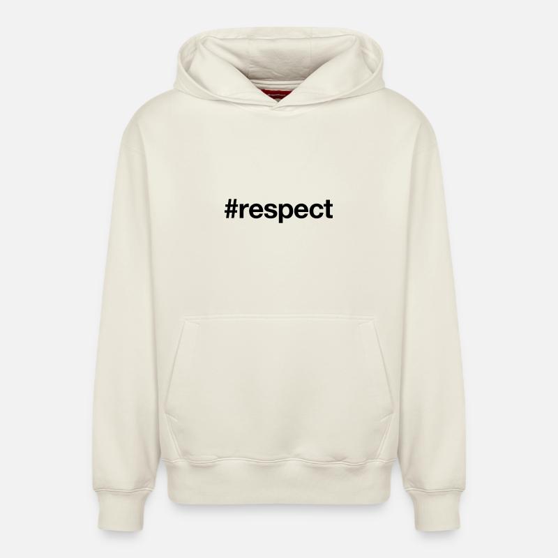 LE RESPECT - Sweat à capuche unisexe décontracté en coton biologique – de SPREAD - blanc cassé