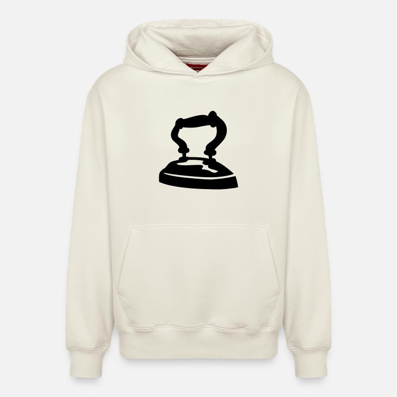 fer - Sweat à capuche unisexe décontracté en coton biologique – de SPREAD - blanc cassé