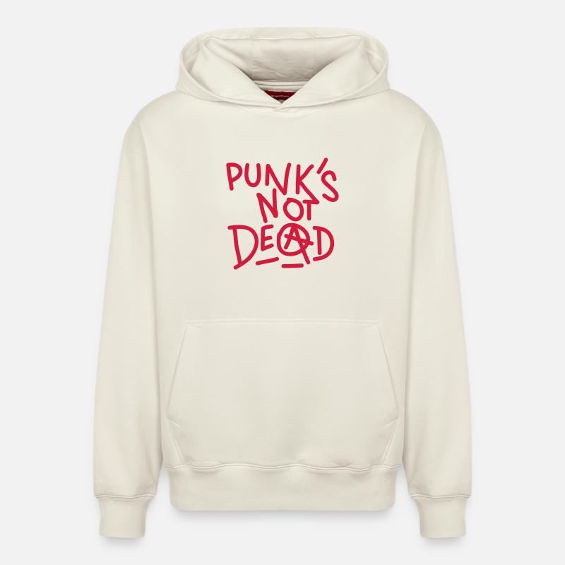 Punk - Sweat à capuche unisexe décontracté en coton biologique – de SPREAD - blanc cassé