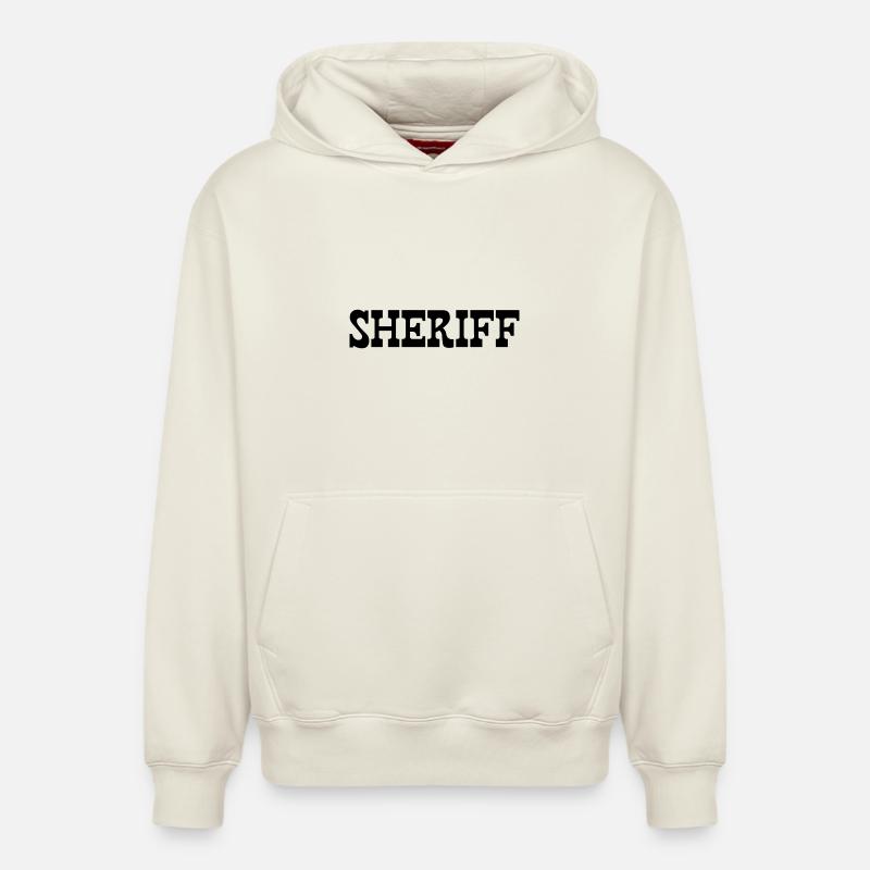 SHERIFF - Sweat à capuche unisexe décontracté en coton biologique – de SPREAD - blanc cassé