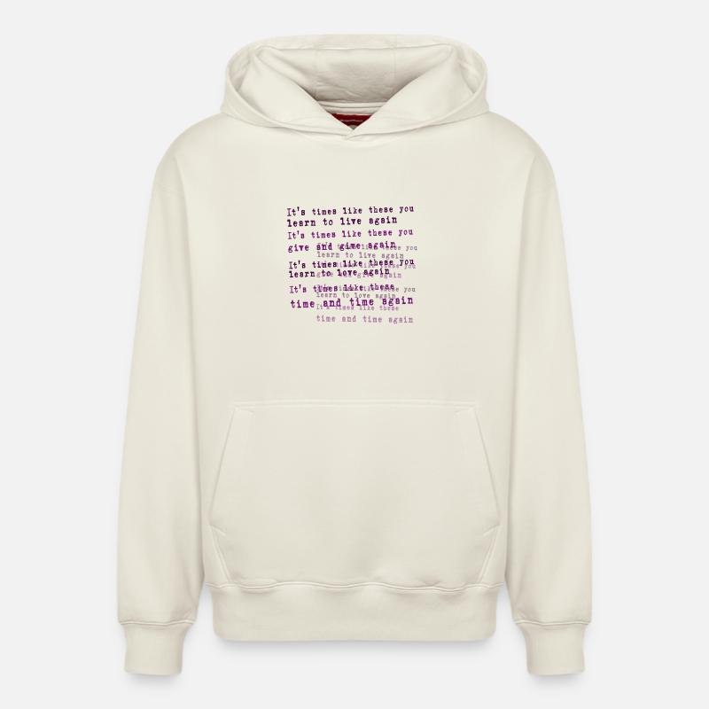 Foo Fighters lyrique - Sweat à capuche unisexe décontracté en coton biologique – de SPREAD - blanc cassé
