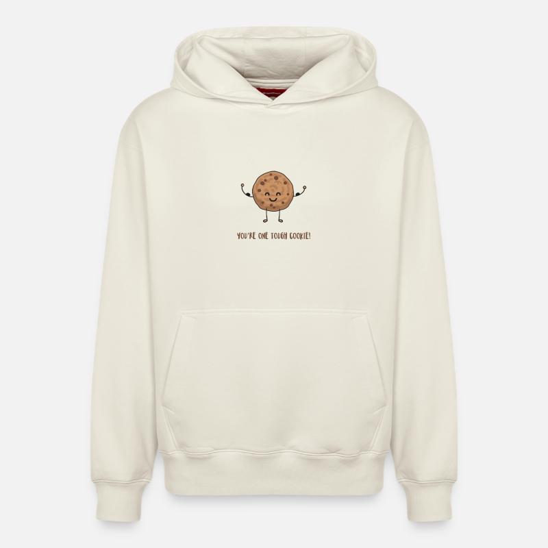 Biscuit - Sweat à capuche unisexe décontracté en coton biologique – de SPREAD - blanc cassé