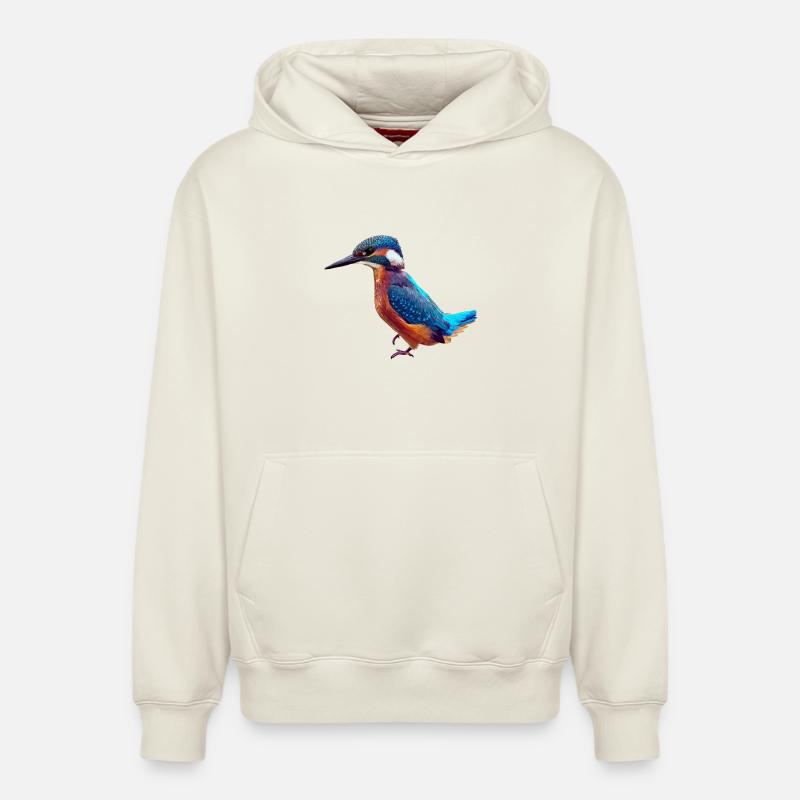 Oiseau de glace - Sweat à capuche unisexe décontracté en coton biologique – de SPREAD - blanc cassé