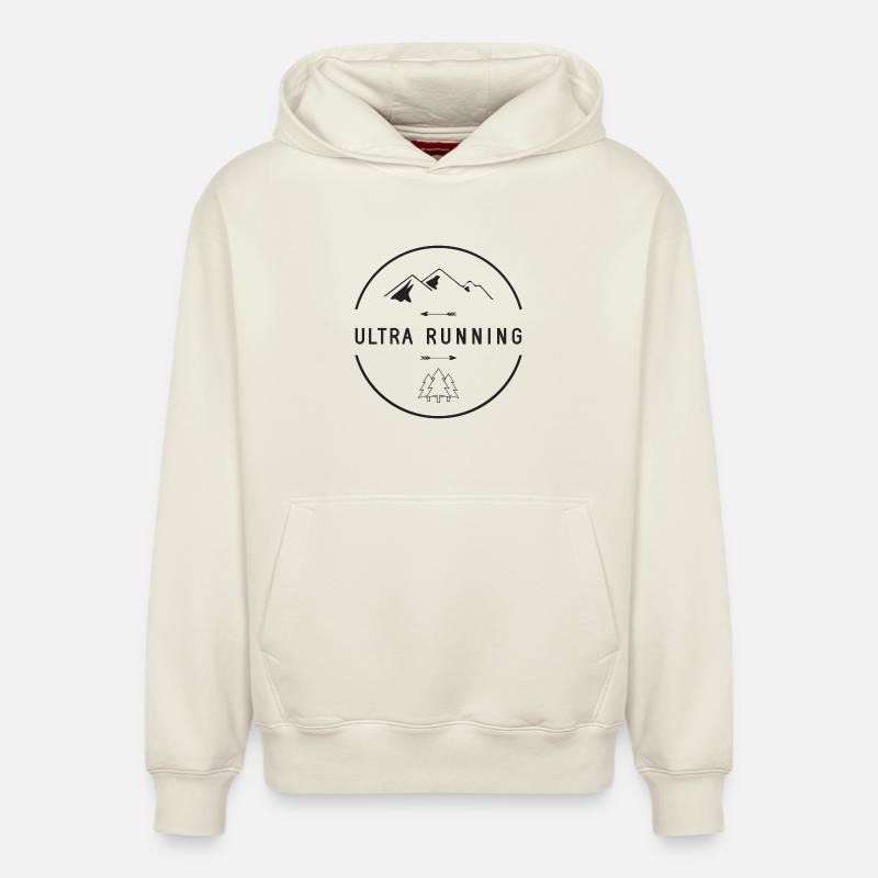 Ultra Running - Sweat à capuche unisexe décontracté en coton biologique – de SPREAD - blanc cassé