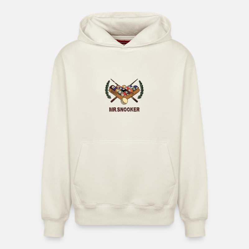 Mr. Snooker Design / Geschenkidee - Relaxed Unisex Organic Hoodie – von SPREAD - Naturweiß