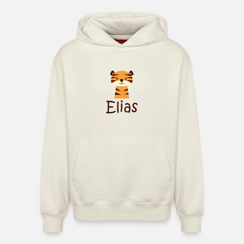 Elias - Sweat à capuche unisexe décontracté en coton biologique – de SPREAD - blanc cassé