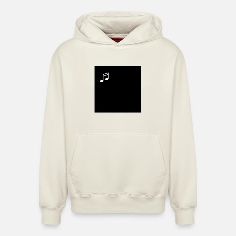 Note de musique - Sweat à capuche unisexe décontracté en coton biologique – de SPREAD - blanc cassé