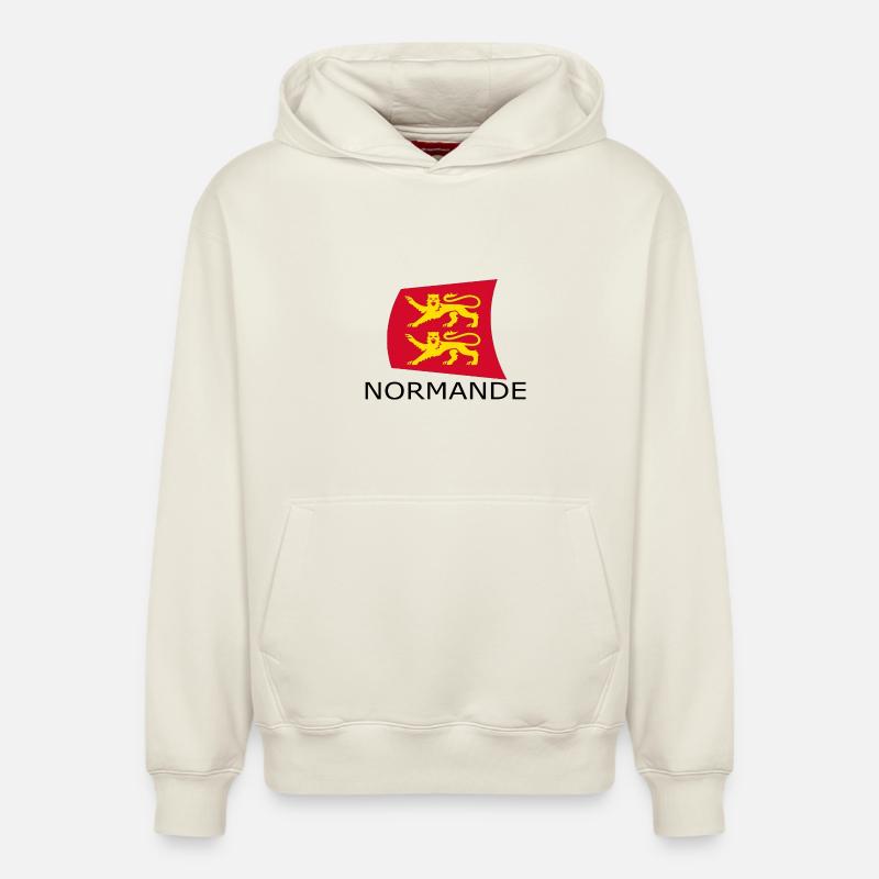 NORMANDE - Sweat à capuche unisexe décontracté en coton biologique – de SPREAD - blanc cassé