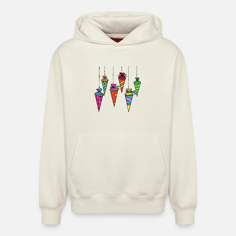 1990 1990 1992 1990 - Sweat à capuche unisexe décontracté en coton biologique – de SPREAD - blanc cassé