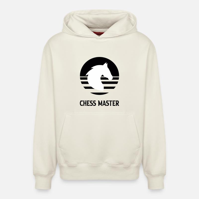Chess - Sweat à capuche unisexe décontracté en coton biologique – de SPREAD - blanc cassé