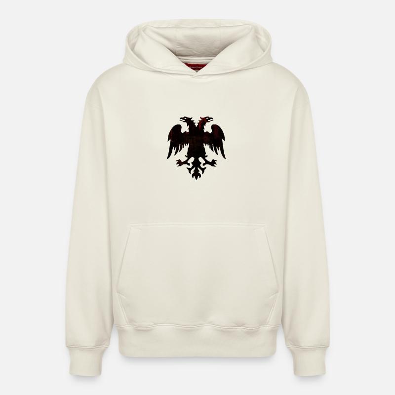 Shqipe - Sweat à capuche unisexe décontracté en coton biologique – de SPREAD - blanc cassé
