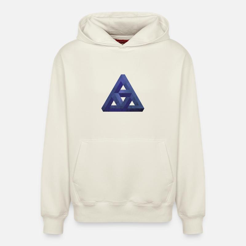 Illusion de prisme individuel - Sweat à capuche unisexe décontracté en coton biologique – de SPREAD - blanc cassé