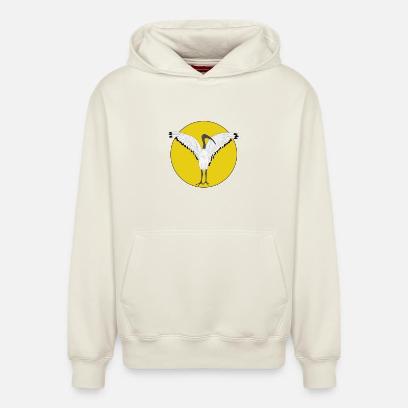 Oiseau de poulet poubelle - Sweat à capuche unisexe décontracté en coton biologique – de SPREAD - blanc cassé